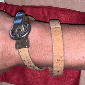 Cork double wrap bracelet